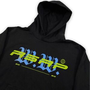 ASAP Worldwide Hoodie‎ Mens Medium Black Graphic Print Streetwear Hip Hop Rap